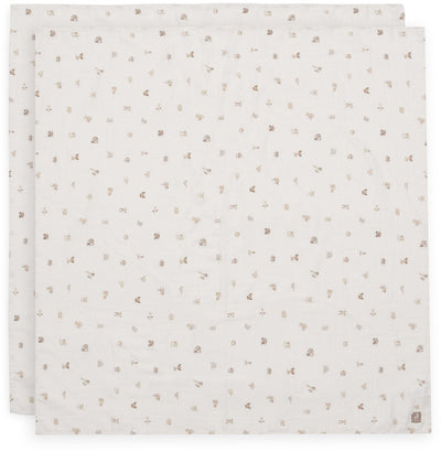 Jollein hydrophiles Tuch groß – 115 x 115 cm – Tierfreunde – 2 Stück
