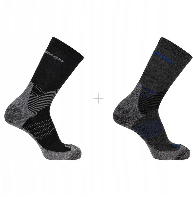 Salomon x Ultra Access Crew Socken – Merinowolle – 2 Paar – Größe 42–44
