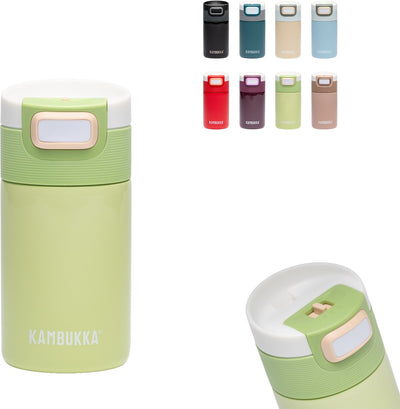 Kambukka Etna Thermobecher 300 ml – Kaffeetasse to go – leicht zu reinigen – auslaufsicherer Kaffeebecher – Teebecher – Reisebecher – perfektes Pistaziengrün