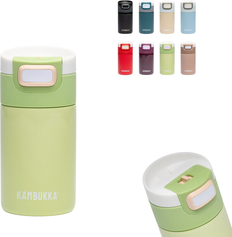 Kambukka Etna Thermobecher 300 ml – Kaffeetasse to go – leicht zu reinigen – auslaufsicherer Kaffeebecher – Teebecher – Reisebecher – perfektes Pistaziengrün