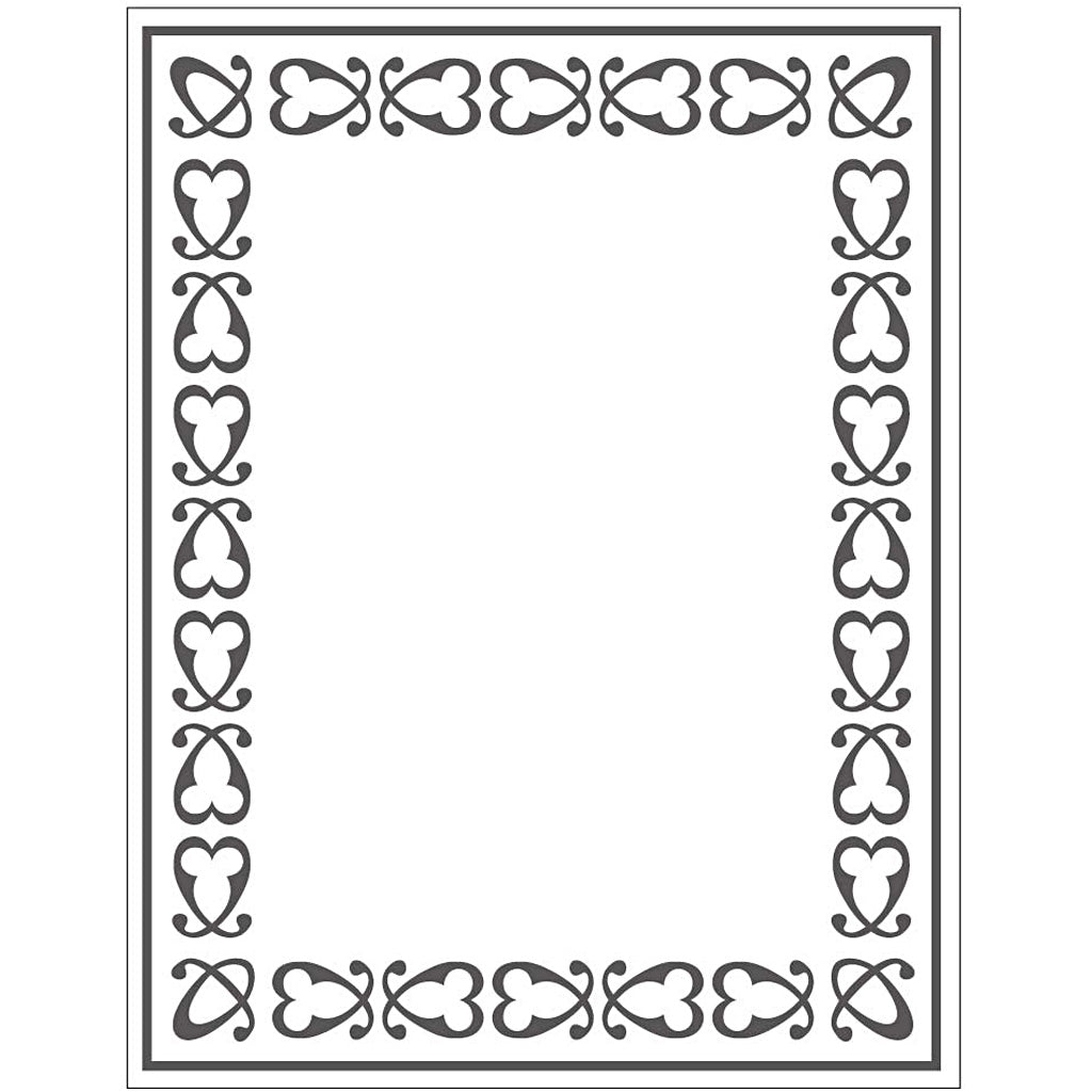 Creativ Company Prägefolder, Rahmen, Größe 11x14 cm, Stärke 2 mm, 1 Stück