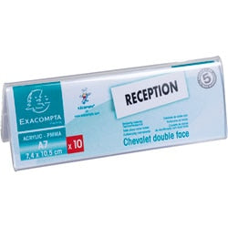 Tisch-Namensschild Exacompta 87358d Office Crystal 10 Stück