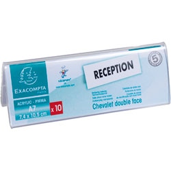 Tisch-Namensschild Exacompta 87358d Office Crystal 10 Stück