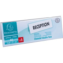 Tisch-Namensschild Exacompta 85358d Office Crystal 10 Stück