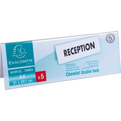 Tisch-Namensschild Exacompta 84358d Office Crystal 10 Stück