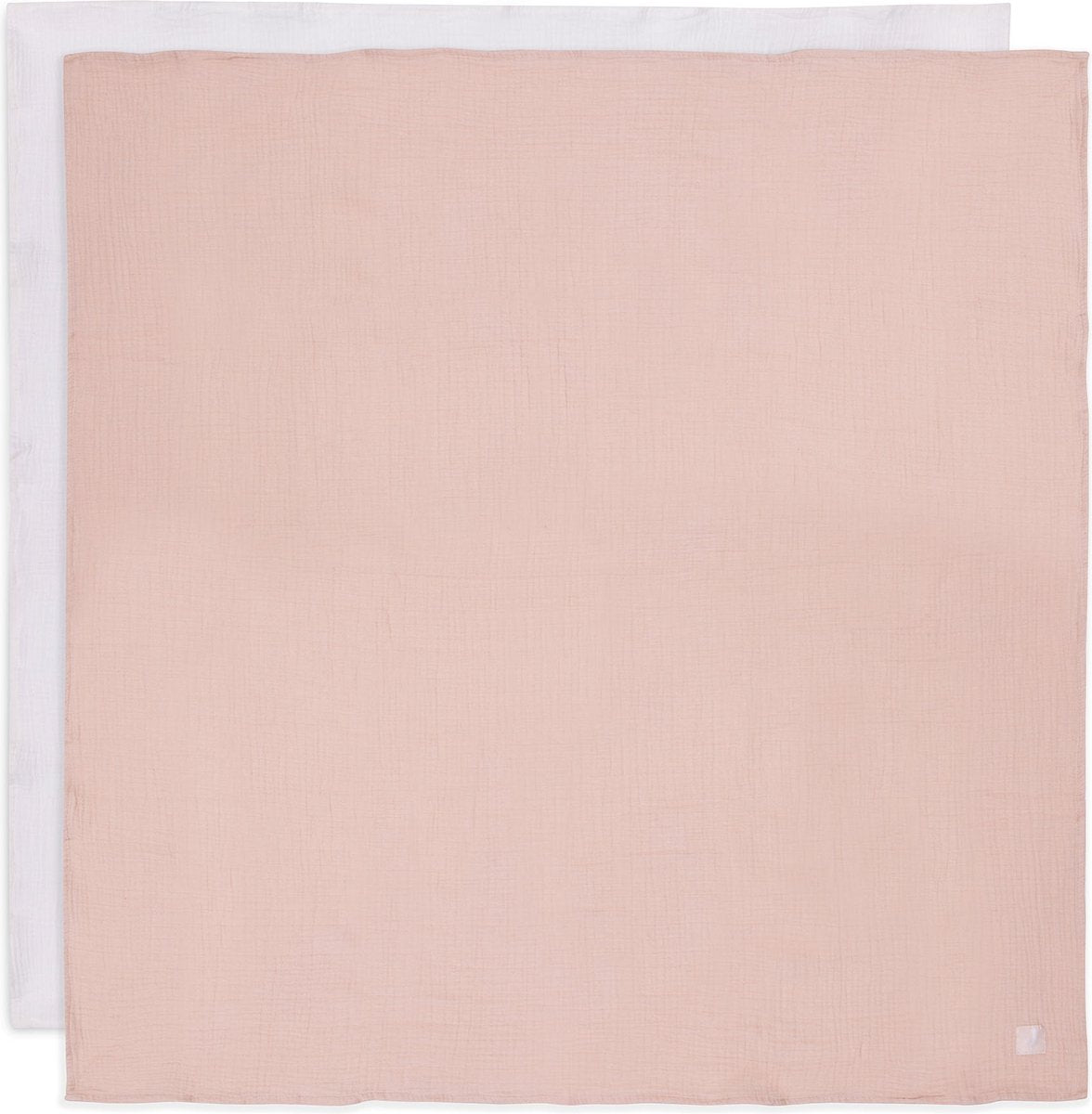 Jollein hydrophiles Tuch groß – 115 x 115 cm – Wildrose-Elfenbein – 2er-Pack
