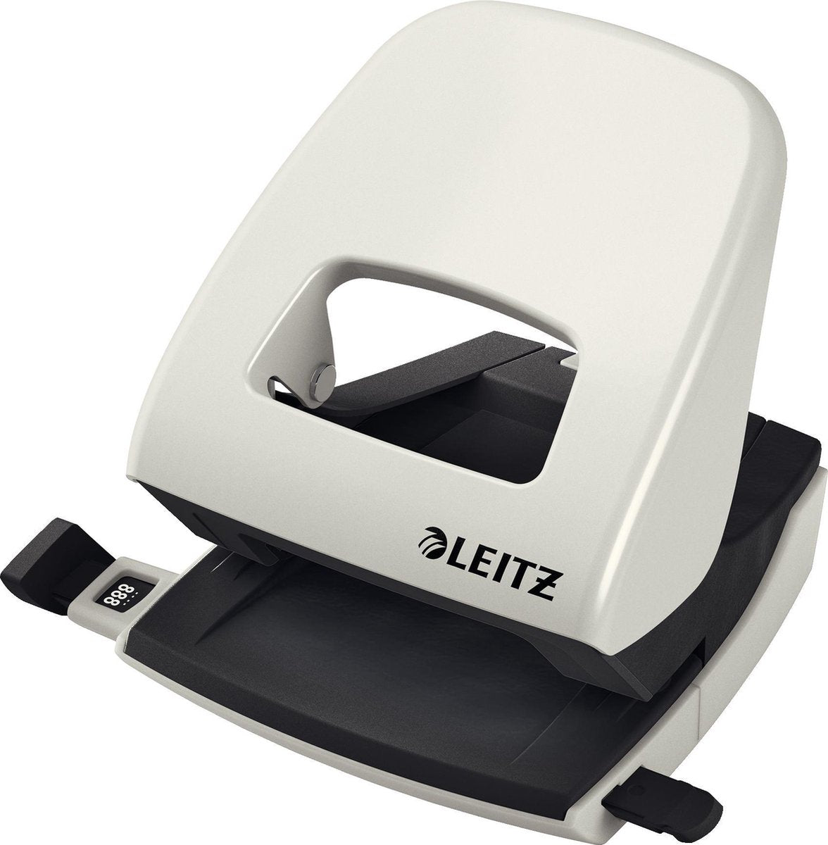 Leitz nexxt Metall-Schreibtischlocher – stanzt bis zu 30 Blatt – für Ordner und Ringbücher – Grau