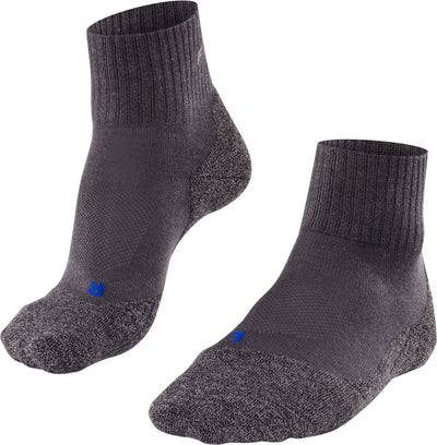 Falke TK2 Cool Short Anti-Blister Wandersocken aus dickem Lyocell-Funktionsmaterial Herren Grau - Größe 39-41