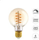 Eglo LED-Lampe - E27 - ø 8 cm - G80 - Bernstein - 2000k - dimmbar