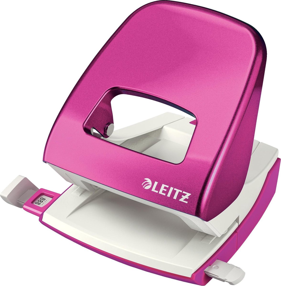 Leitz Wow Locher 2-Loch – stanzt bis zu 30 Blatt – Pink Metallic