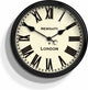 Newgate Battersby – Wanduhr – Schwarz