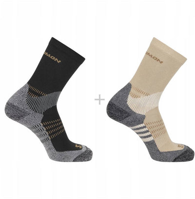 Salomon – x Ultra Access Crew Socken | 2er-Pack | Socken | Größe M 39-41 - Sandschwarz