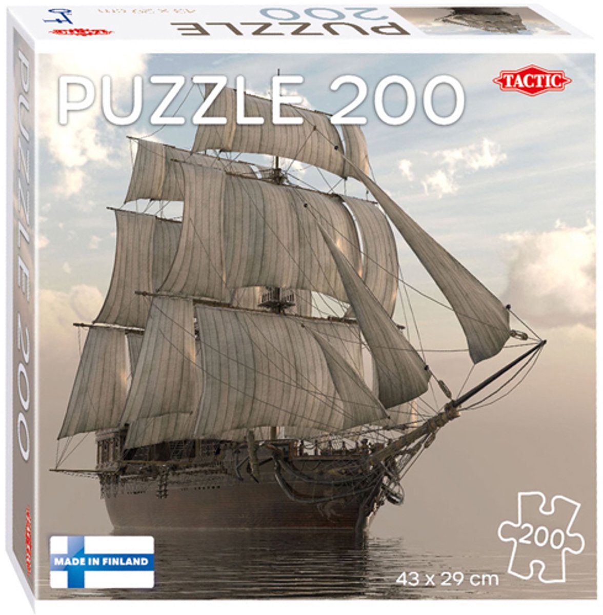 Taktisches Puzzle -Segelboot auf See, 200st.