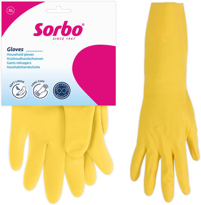 Sorbo Haushaltshandschuhe XL – extra lange Stulpe – rutschfester Griff – für den professionellen Heimgebrauch