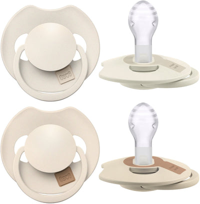Difrax Lovi Schnuller Dynamic – Prime – 18+ Monate – Hellbeige Creme – 2 Stück