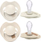 Difrax Lovi Schnuller Dynamic – Prime – 18+ Monate – Hellbeige Creme – 2 Stück