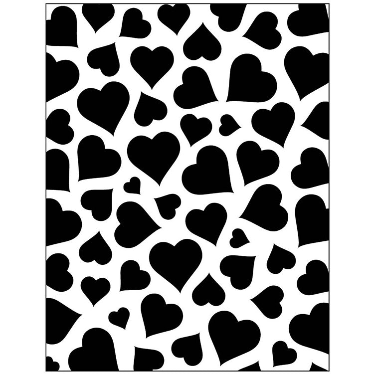 Creativ Company Prägefolder, Herzen, Größe 11x14 cm, Stärke 2 mm, 1 Stück