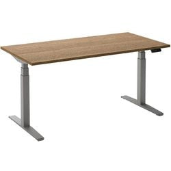 Sitz-Steh-Schreibtisch Ceha ade2plme208q9006ret Eiche Tabak Melamin, Metall