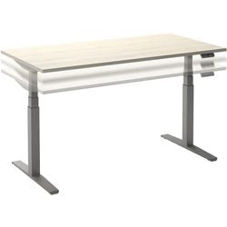 Sitz-Steh-Schreibtisch Ceha ade2plme208q9006rew Eiche weiß Melamin, Metall