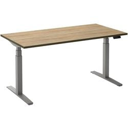 Sitz-Steh-Schreibtisch Ceha ade2plhl128q9006ro robson-braunes Melamin, Metall