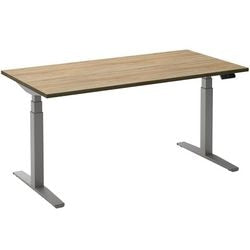 Sitz-Steh-Schreibtisch Ceha ade2plhl148q9006ro robson-braunes Melamin, Metall