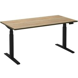 Sitz-Steh-Schreibtisch ceha ade2plhl168q9005ro robson-braunes Melamin, Metall