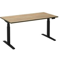 Sitz-Steh-Schreibtisch Ceha ade2plhl188q9005ro robson-braunes Melamin, Metall