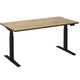 Sitz-Steh-Schreibtisch Ceha ade2plhl188q9005ro robson-braunes Melamin, Metall
