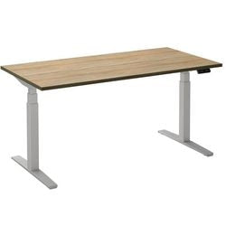 Sitz-Steh-Schreibtisch ceha ade2plhl189q9016ro robson-braunes Melamin, Metall