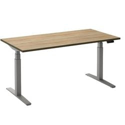 Sitz-Steh-Schreibtisch Ceha ade2plhl208q9006ro robson-braunes Melamin, Metall