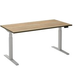 Sitz-Steh-Schreibtisch Ceha ade2plhl208q9016ro robson-braunes Melamin, Metall