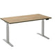Sitz-Steh-Schreibtisch Ceha ade2plhl208q9016ro robson-braunes Melamin, Metall