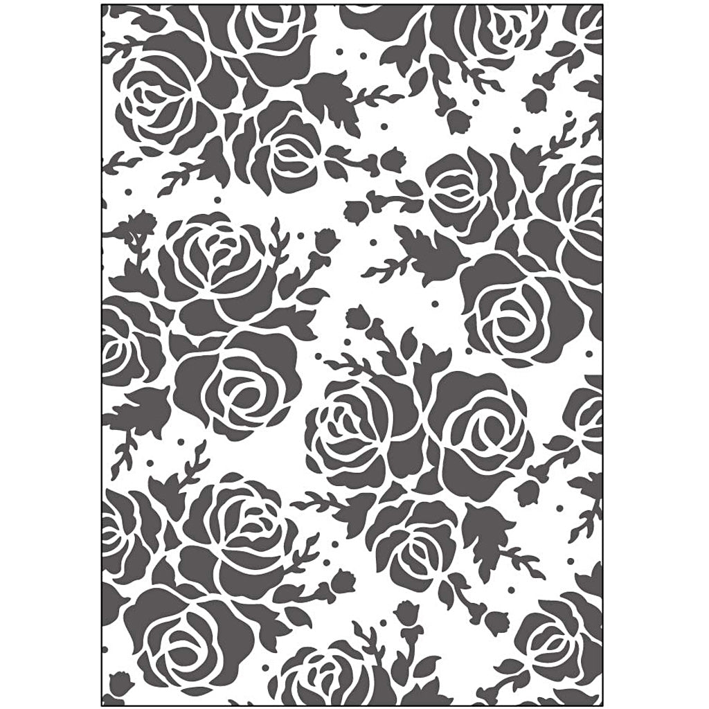 Creativ Company Prägefolder, Rosen, Größe 13x18,5 cm, Stärke 2 mm, 1 Stück