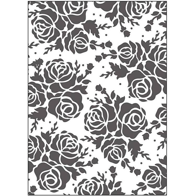Creativ Company Prägefolder, Rosen, Größe 13x18,5 cm, Stärke 2 mm, 1 Stück