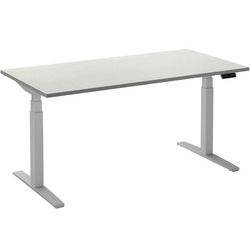 Sitz-Steh-Schreibtisch ceha ade2plhl128q9016w weißes Melamin, Metall