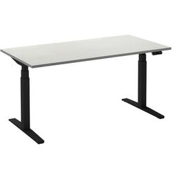 Sitz-Steh-Schreibtisch ceha ade2plhl148q9005w weißes Melamin, Metall