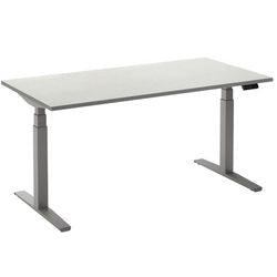 Sitz-Steh-Schreibtisch ceha ade2plhl148q9006w weißes Melamin, Metall