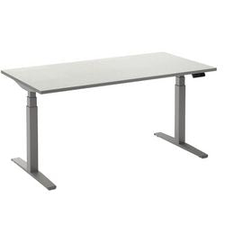 Sitz-Steh-Schreibtisch ceha ade2plhl188q9006w weißes Melamin, Metall
