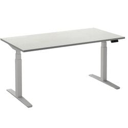 Sitz-Steh-Schreibtisch Ceha ade2plhl188q9016w weißes Melamin, Metall