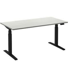 Sitz-Steh-Schreibtisch ceha ade2plhl189q9005w weißes Melamin, Metall