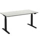 Sitz-Steh-Schreibtisch ceha ade2plhl189q9005w weißes Melamin, Metall