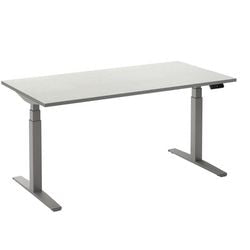 Sitz-Steh-Schreibtisch Ceha ade2plhl208q9006w weißes Melamin, Metall