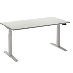 Sitz-Steh-Schreibtisch Ceha ade2plhl208q9016w weißes Melamin, Metall
