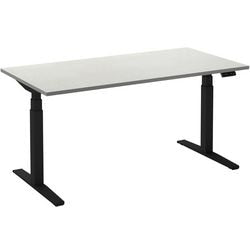 Sitz-Steh-Schreibtisch ceha ade2plme148q9005w weißes Melamin, Metall