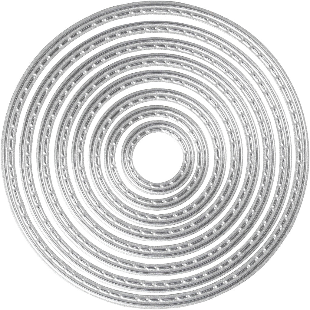 Creativ Company Stanz- und Prägeschablonen, Kreise, D 1,5-7 cm, 1 Stück