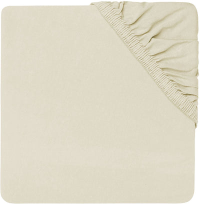 Jollein – Baby-Spannbettlaken-Matratzen-Jersey (Elfenbein) – Baumwolle – Spannbettlaken-Box – 75 x 95 cm
