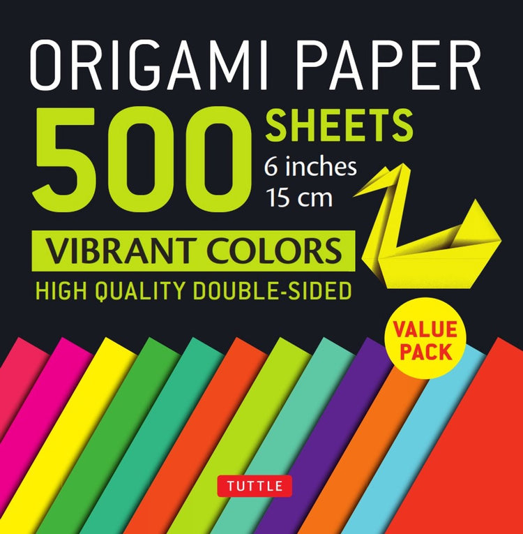 Markenloses Sans-Marque-Origami-Papier, 500 Blatt, lebendige Farben, 6 (15 cm): Tuttle-Origami-Papier