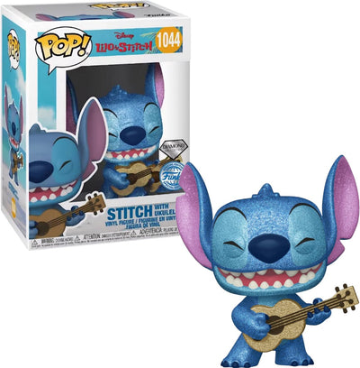 Funko Lilo Stitch Stitch mit Ukulele-Diamant-Glitzer-Pop
