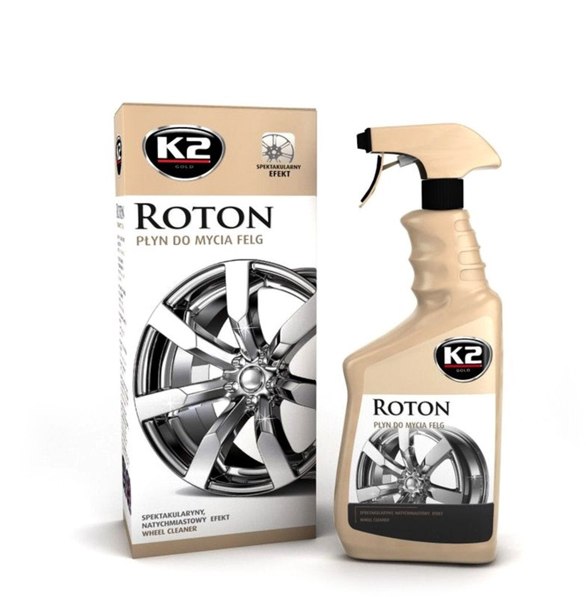 K2 roton – Felgenreiniger – 700 ml – hohe Wirksamkeit – sicher für alle Felgentypen