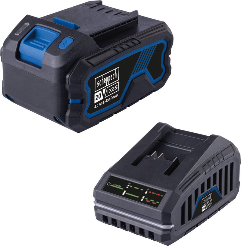 Scheppach Starterset 20V Batterie + Batterieladegerät SBSK4.0 - 7909201721